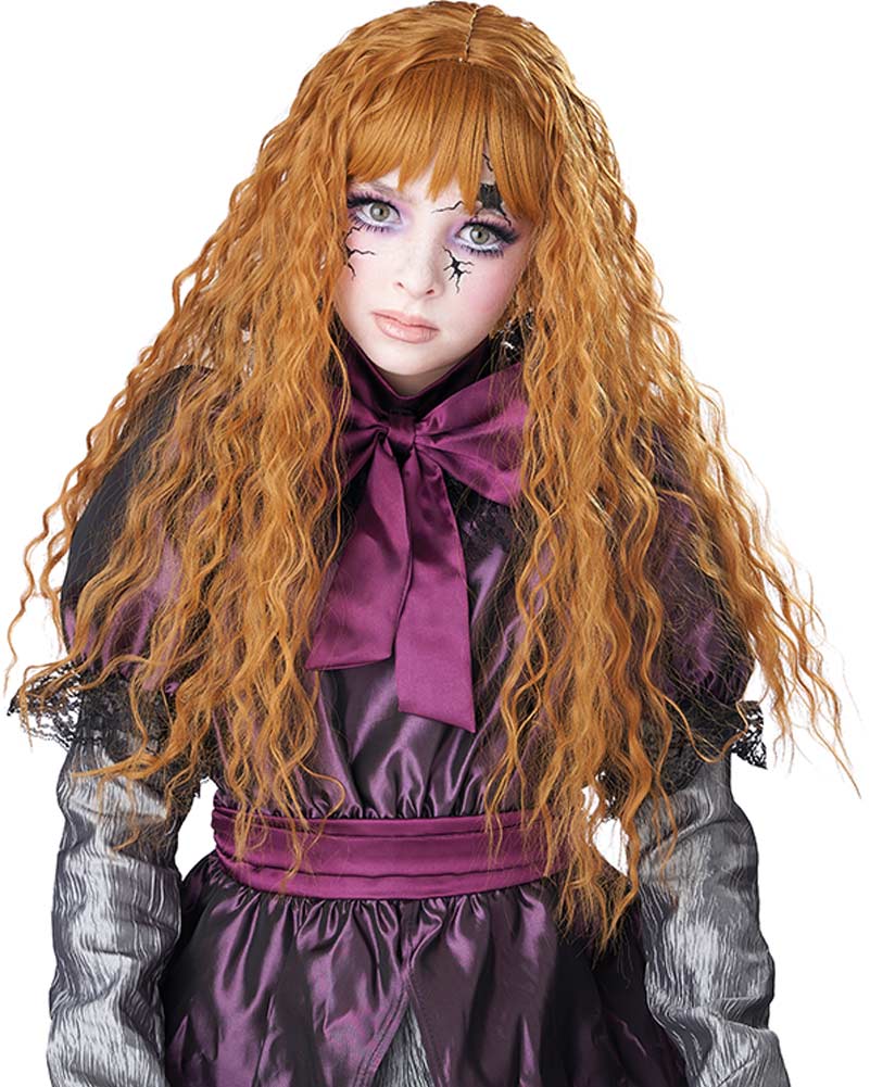 Creepy Doll Long Strawberry Blonde Wig - Image 3