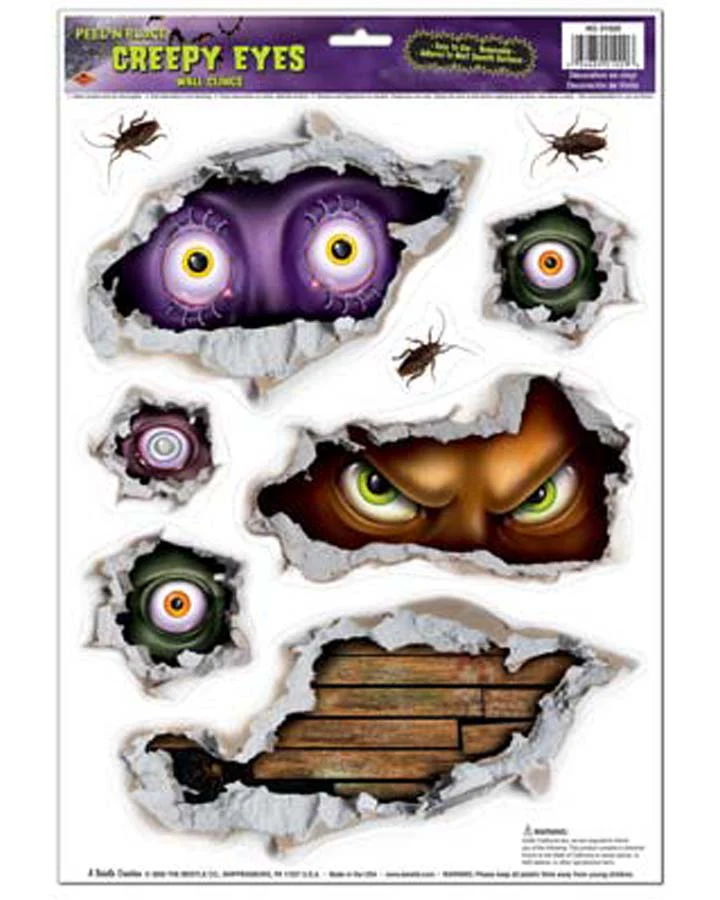 Creepy Eyes Peel and Place Clings
