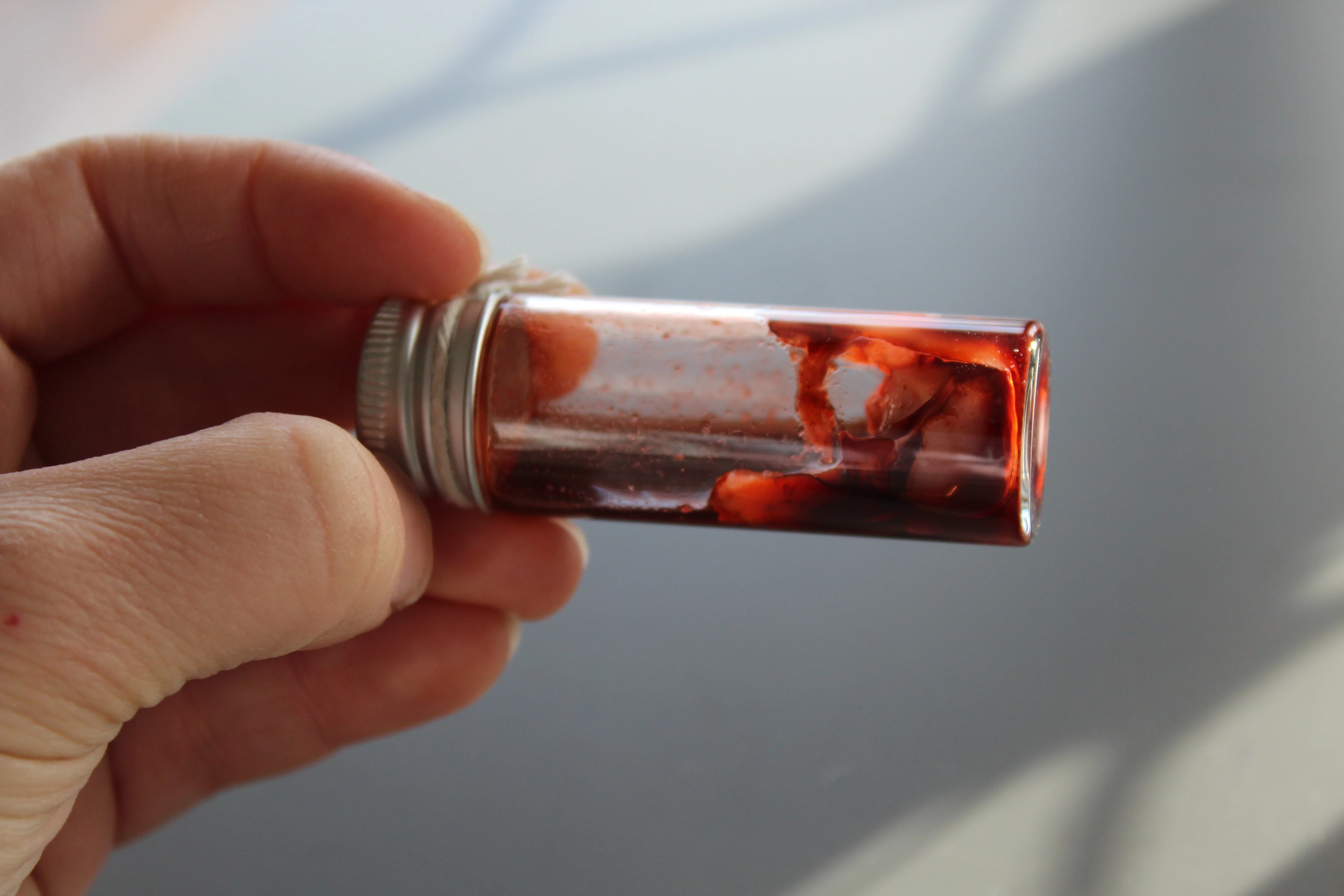 Crime Scene Body Flesh Specimen Vial Prop - Image 3