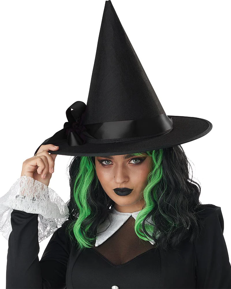 Cute N Crafty Short Black and Green Wig - Image 2