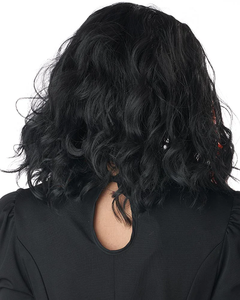 Cute N Crafty Short Black and Orange Wig - Image 3