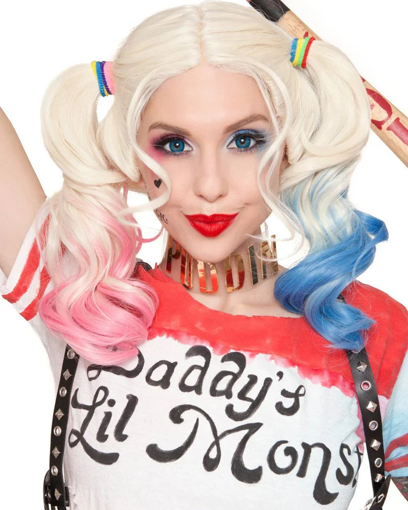 Daddys Lil Monster Premium Platinum Blonde Pigtails Wig - Image 3
