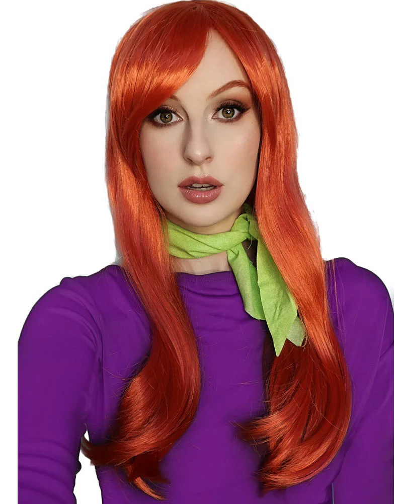 Daphne Long Auburn Wig with Scarf Set - Image 2