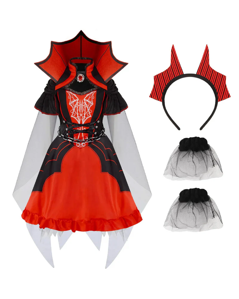 Dark Vampire Complete Girls Costume - Image 3