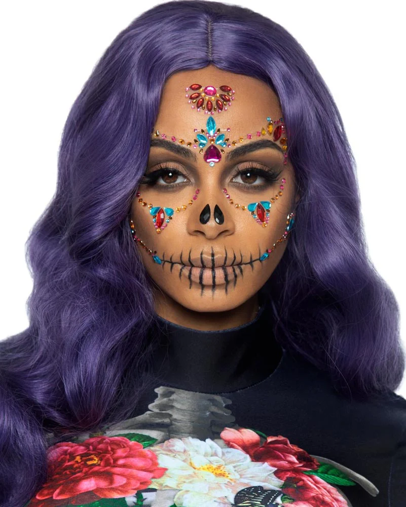 Day of the Dead Adhesive Face Jewels - Image 2