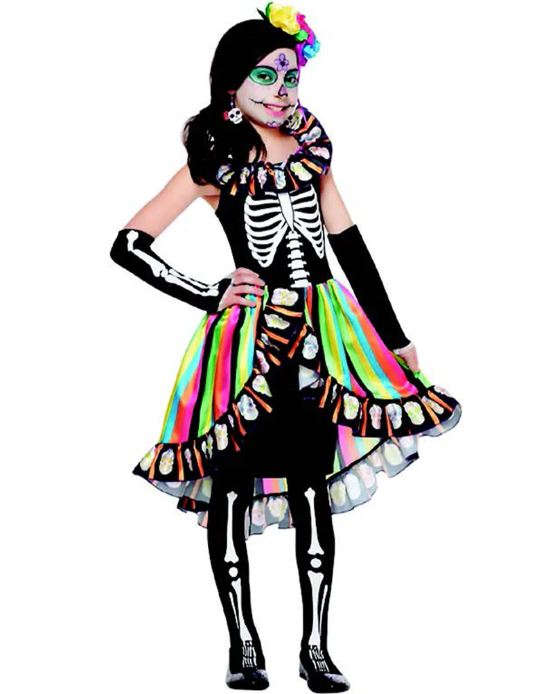 Day Of The Dead Girls Costume - Image 2