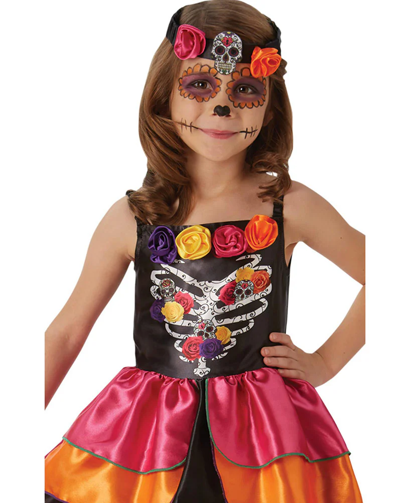 Day of the Dead Sugar Skull Girls Costume - Image 3