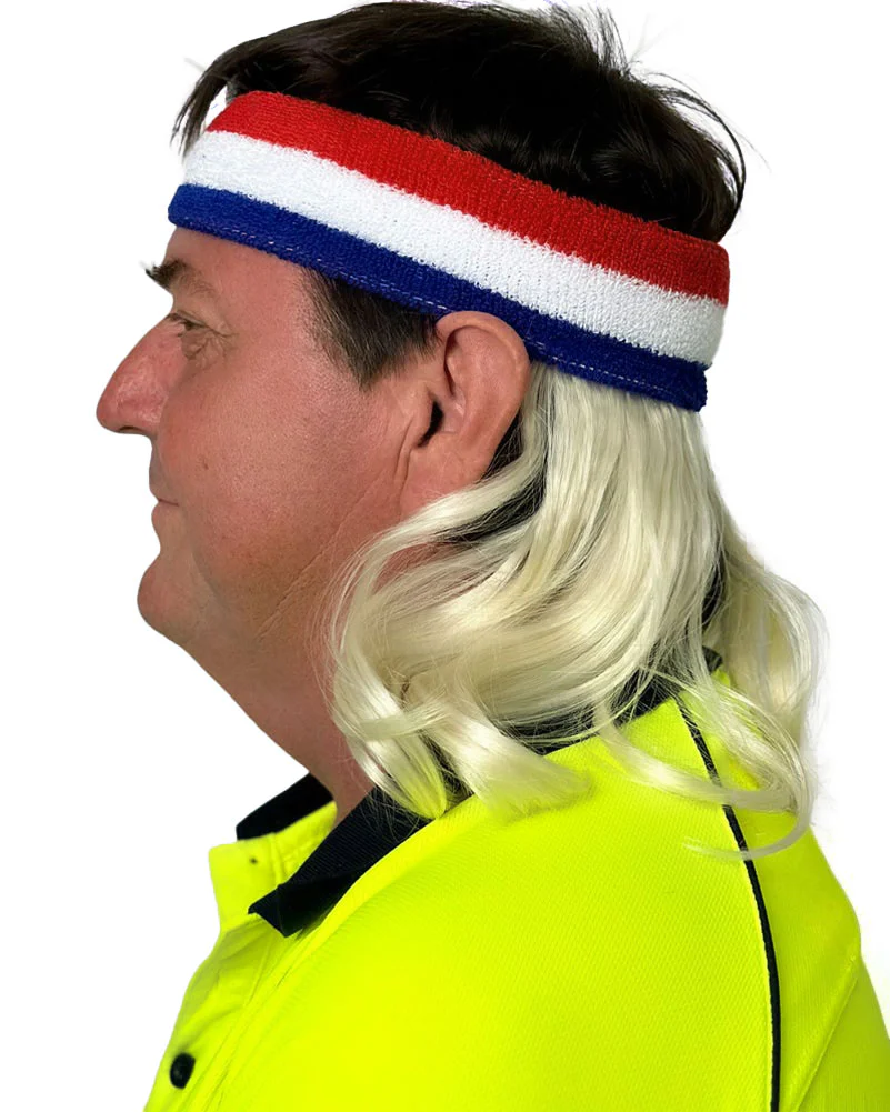 Dazza The Larrikin Blonde Magic Mullet Headband - Image 2