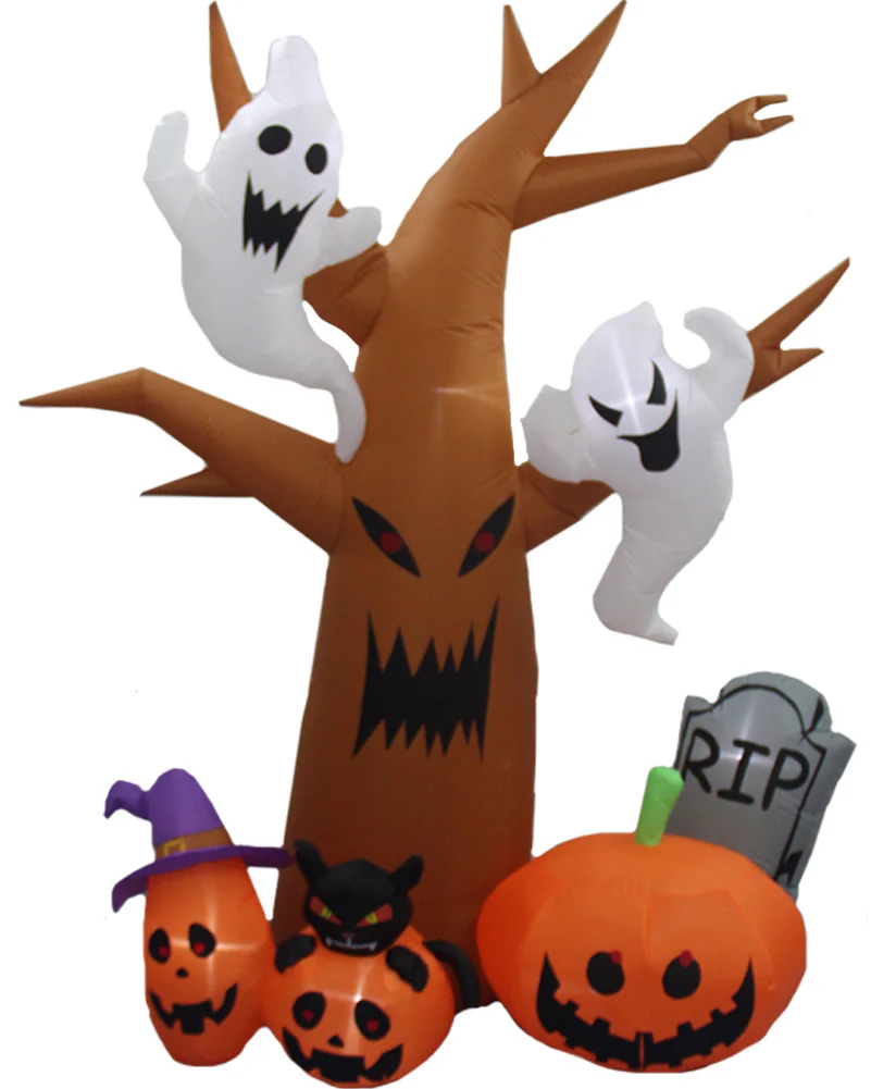 Dead Tree and Ghosts and Pumpkins Lawn Inflatable 2.4m - Image 2
