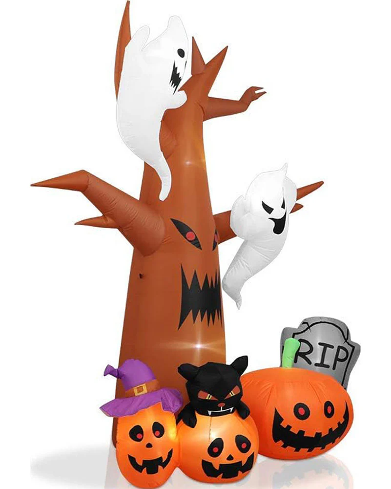 Dead Tree and Ghosts and Pumpkins Lawn Inflatable 2.4m - Image 3