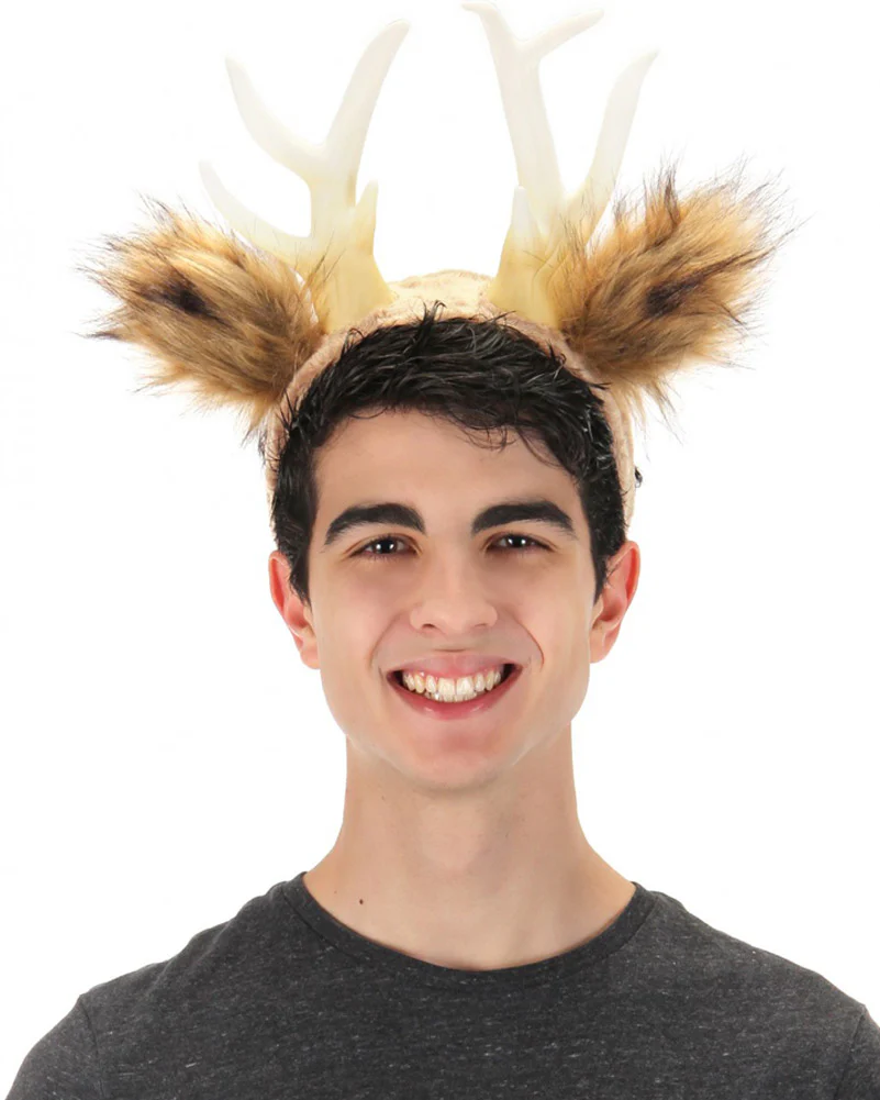 Deer Antlers with Ears Deluxe Headband - Image 2