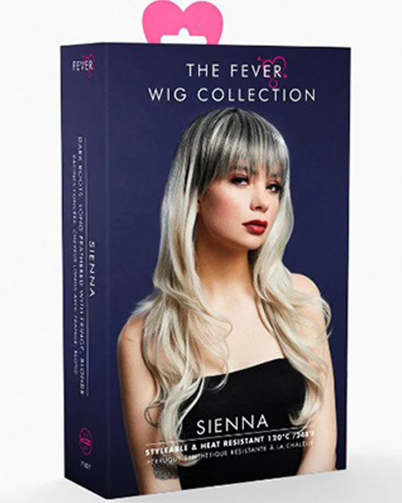 Deluxe Fever Sienna Long Brown and Blonde Wig - Image 2