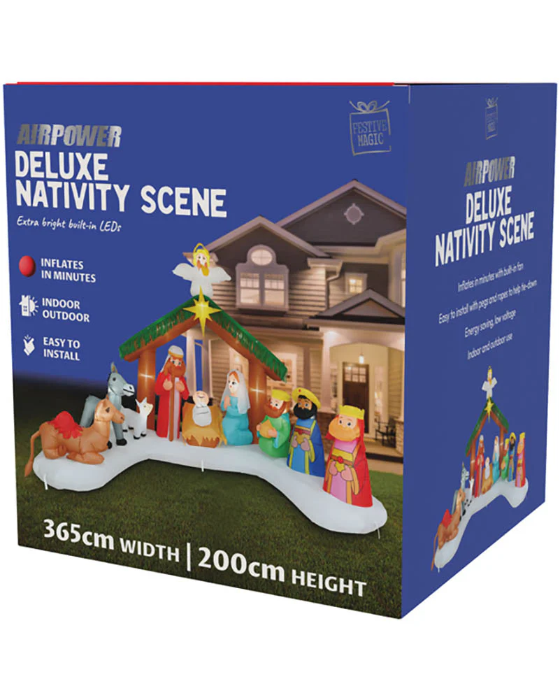 Deluxe Nativity Scene Christmas Lawn Inflatable 3.65m - Image 3