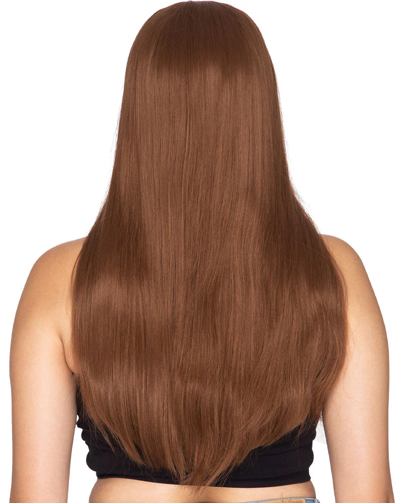 Deluxe Straight Long Brown Wig - Image 2