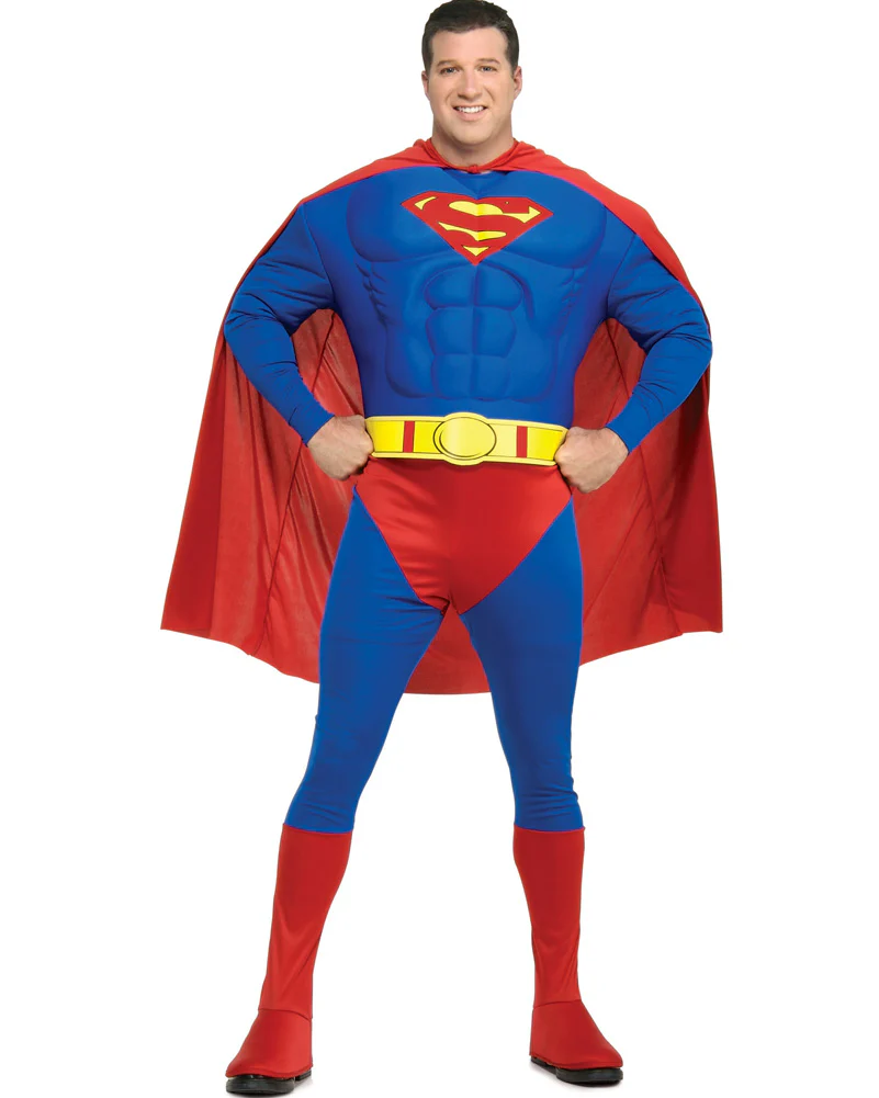 Deluxe Superman Mens Plus Size Costume