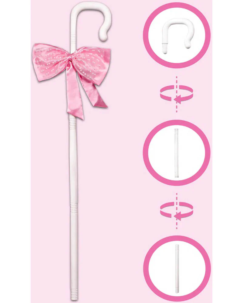 Detachable Shepherds Hook Prop with Bow - Image 3