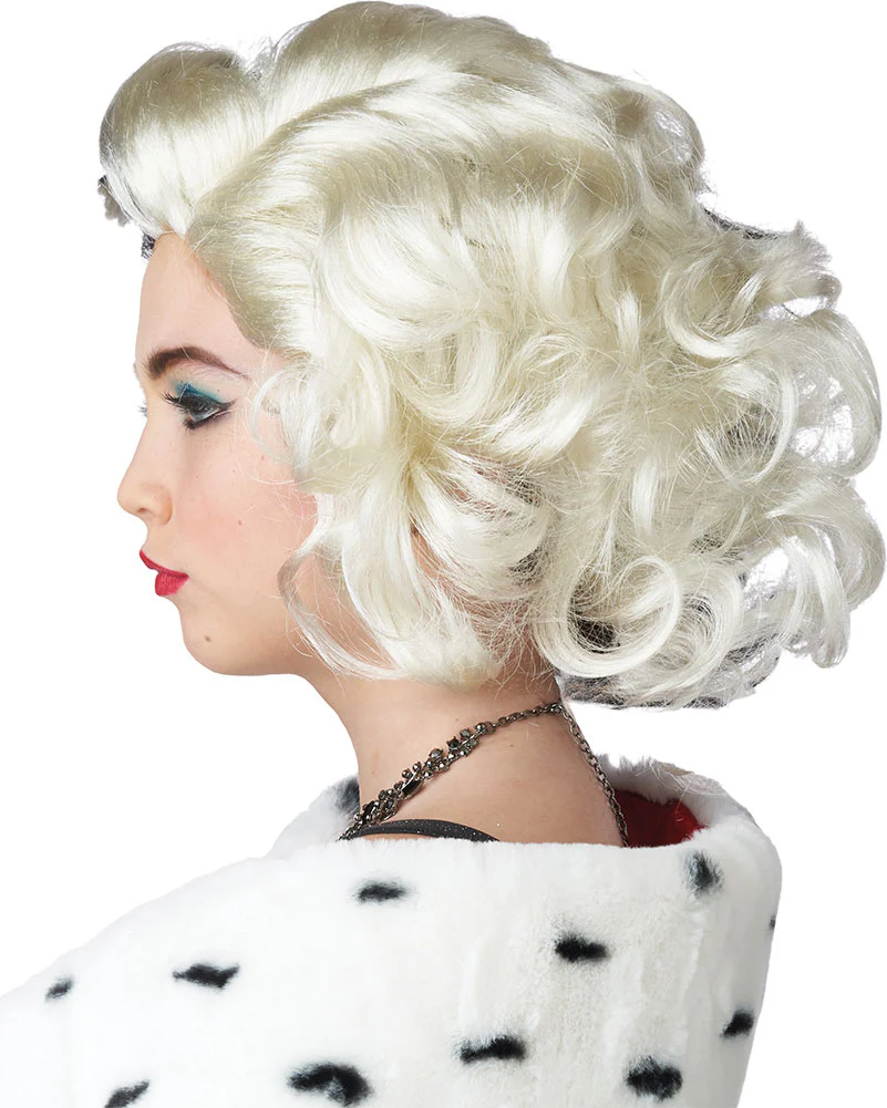 Devilish Diva Short Black and White Kids Wig - Image 3