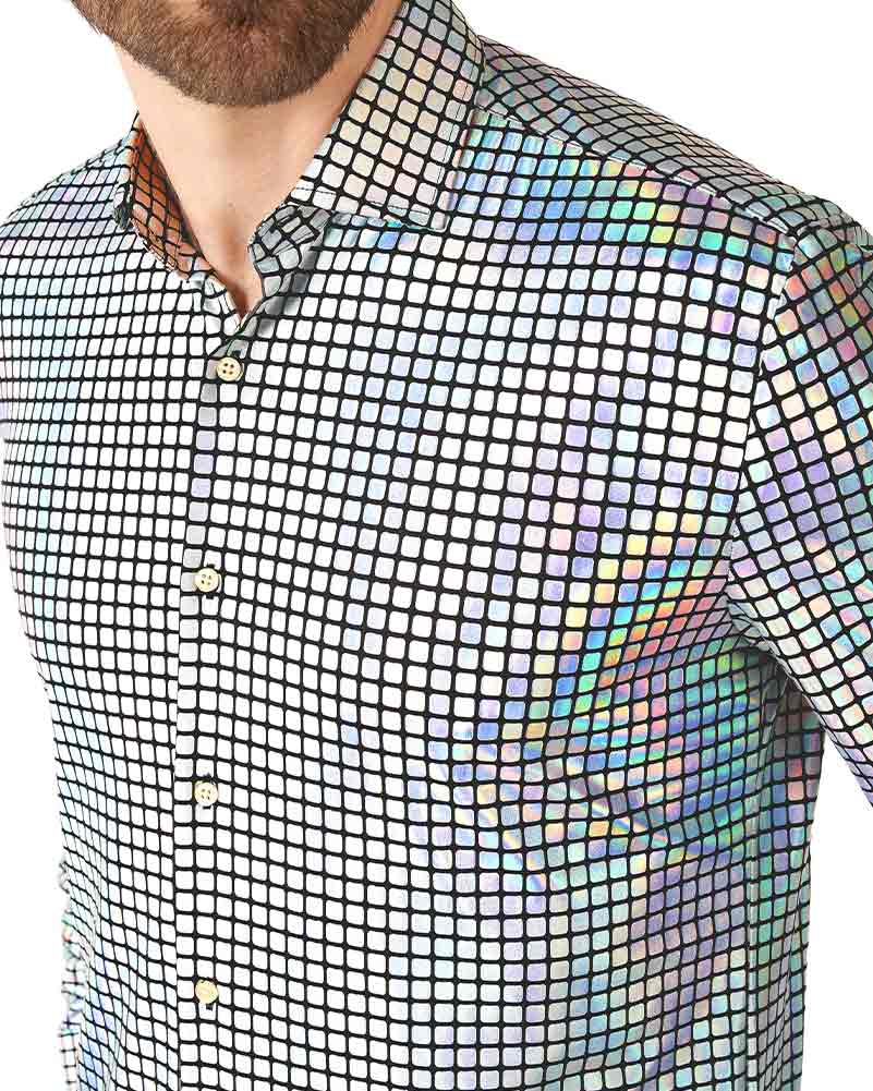 70s Discoballer Opposuit Mens Shirt - Image 4
