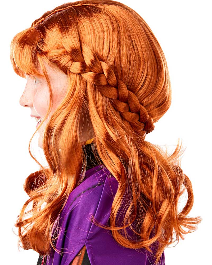 Disney Frozen 2 Anna Long Auburn Kids Wig - Image 2