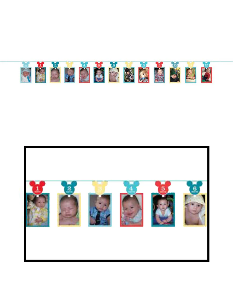Disney Mickey Fun to be One Photo Garland