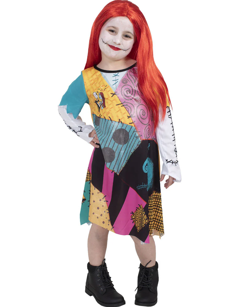 Disney Nightmare Before Christmas Sally Finkelstein Deluxe Kids Costume - Image 2