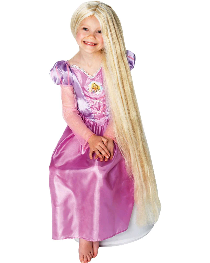 Disney Rapunzel Glow in the Dark Long Blonde Kids Wig