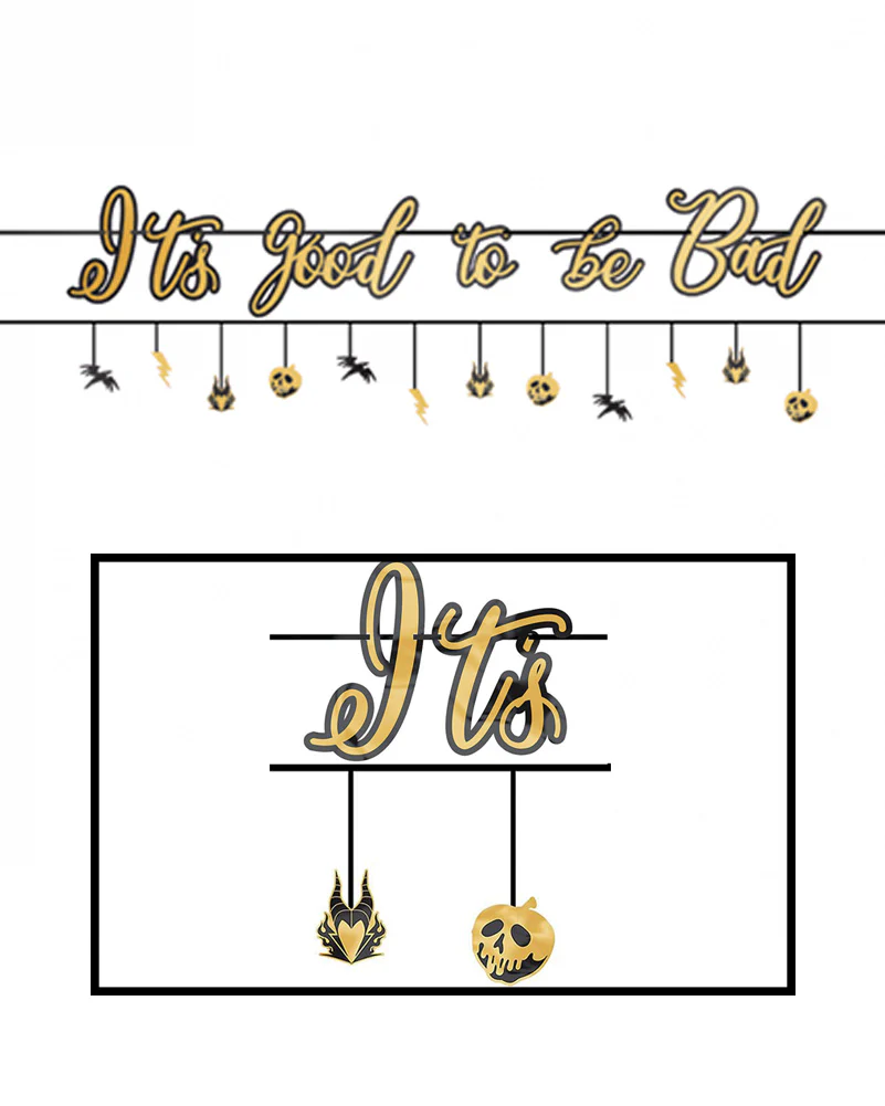Disney Villains Foil Letter Banner 3.65m Pack of 2