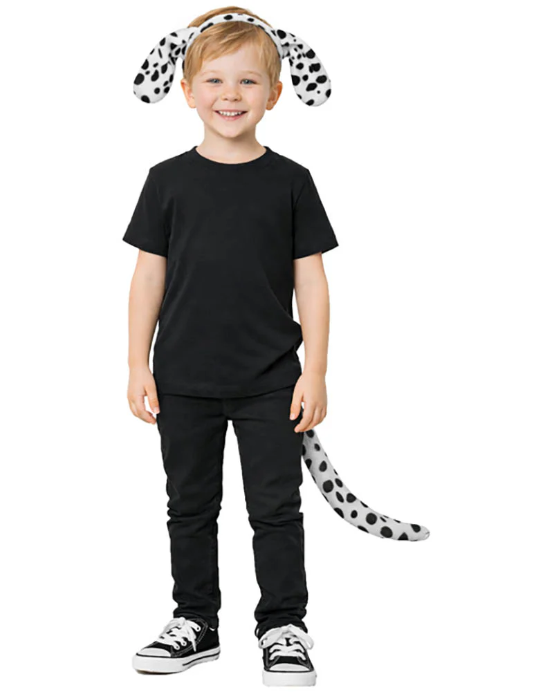 Dog Dalmatian Headband and Tail Set