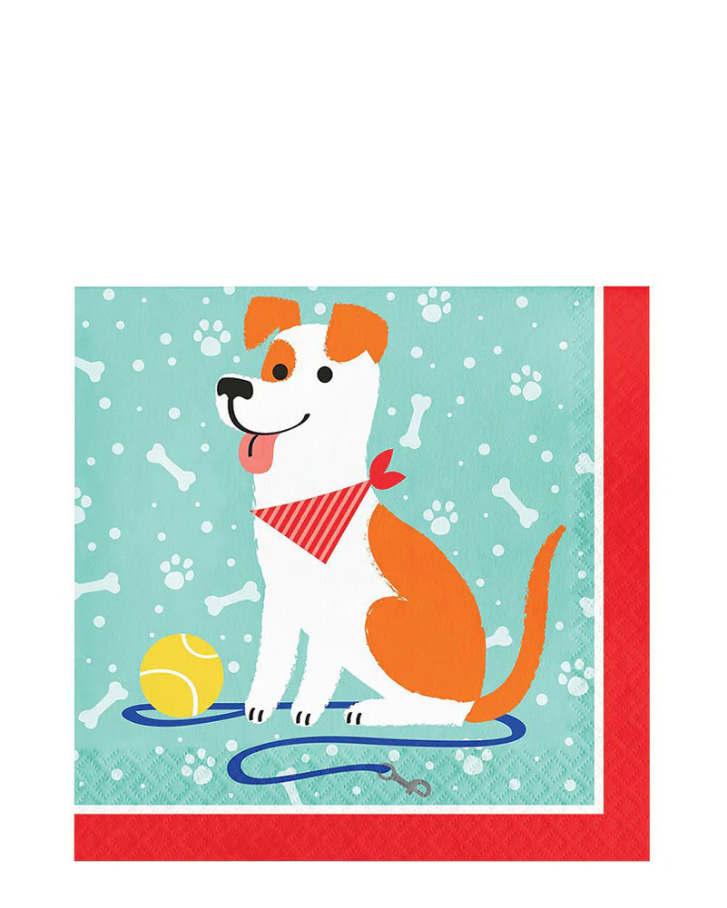 Dog Party Lunch Napkins Pack of 16