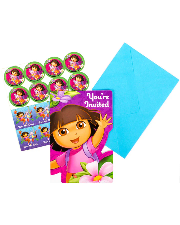 Dora the Explorer Party Invitations Pack of 8 - Image 2