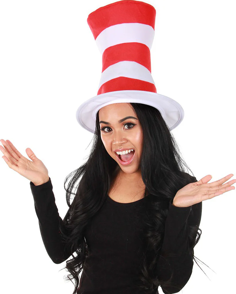 Dr Seuss Cat in the Hat Adult Deluxe Hat - Image 2