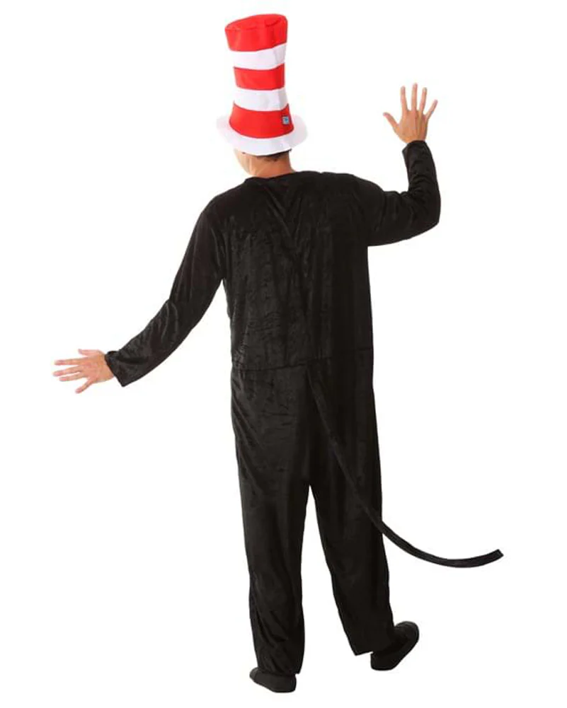 Dr Seuss Cat in the Hat Adult Plus Size Book Week Costume - Image 2