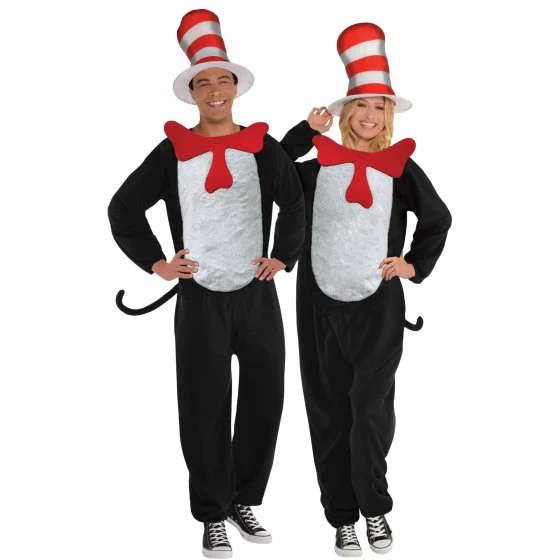 Dr Seuss Cat in the Hat Adult Book Week Costume - Image 2