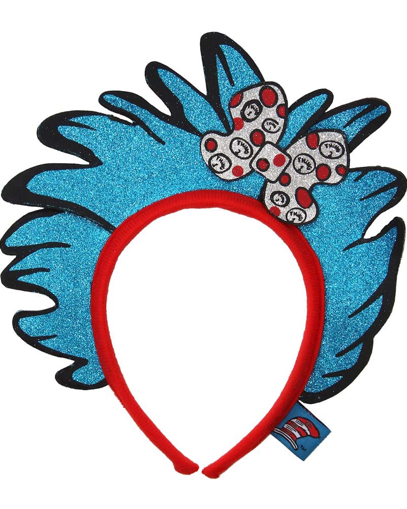 Dr Seuss Cat in the Hat Thing 1 and Thing 2 Glitter Deluxe Headband - Image 2