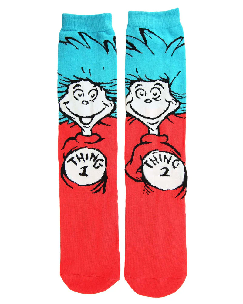Dr Seuss Characters Adult Crew Sock Set 3 Pack - Image 4