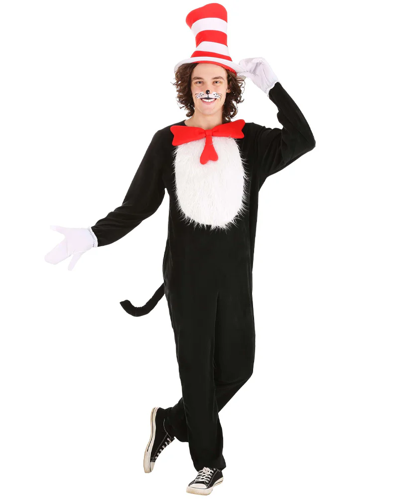 Dr Seuss The Cat in the Hat Deluxe Adult Book Week Costume - Image 2