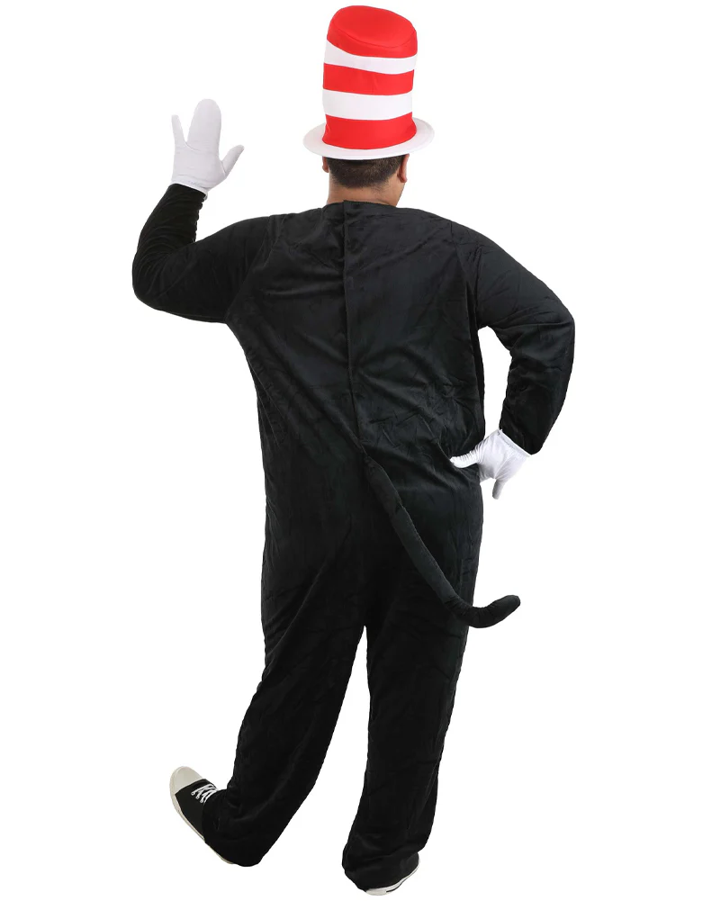 Dr Seuss The Cat in the Hat Deluxe Adult Plus Size Book Week Costume - Image 9