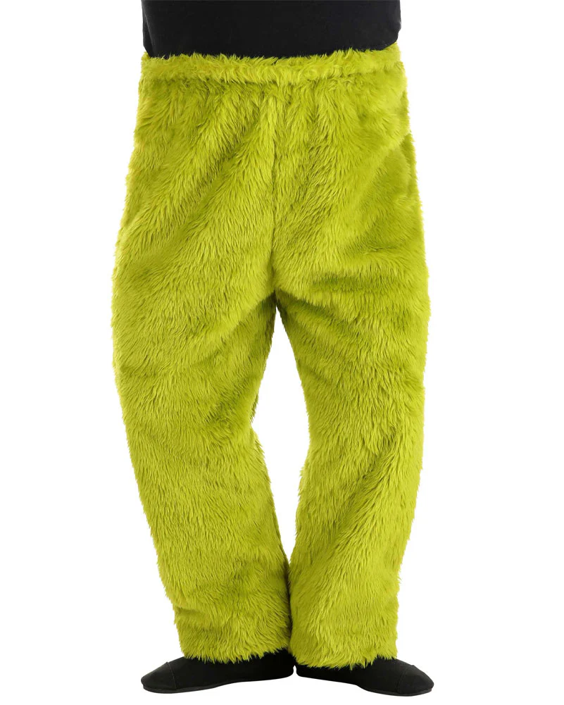 Dr Seuss The Grinch Adult Deluxe Plus Size Fur Book Week Pants - Image 3
