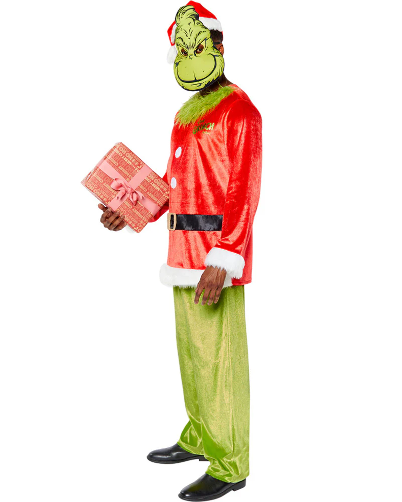 Dr Seuss The Grinch Classic Mens Christmas Costume - Image 3