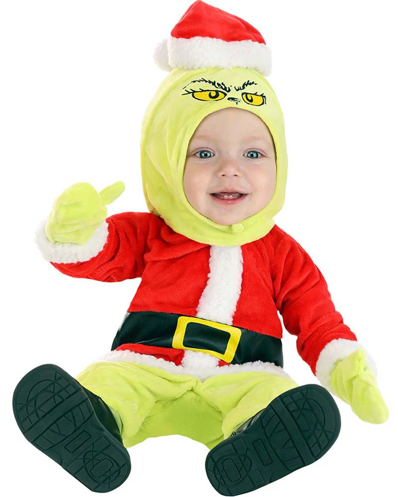 Dr Seuss The Grinch Santa Baby Christmas Book Week Costume