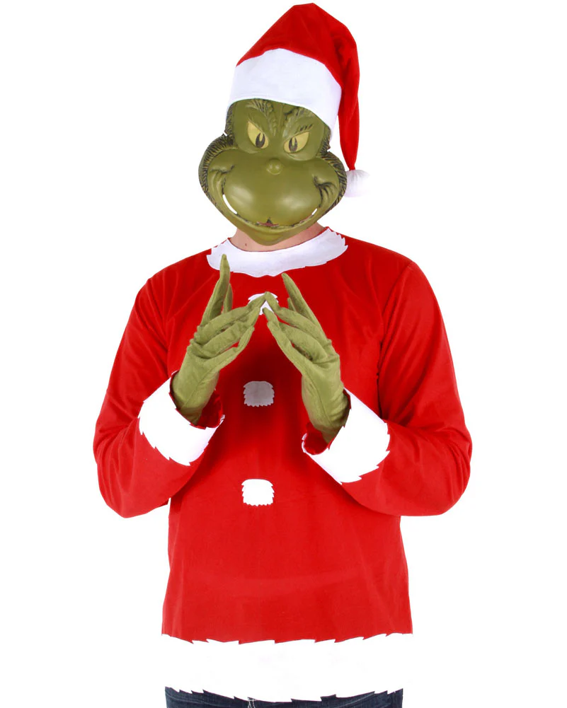 Dr Seuss The Grinch Santa Mens Book Week Costume