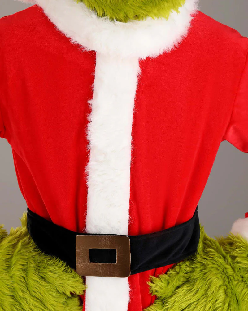 Dr Seuss The Grinch Santa Open Face Adult Book Week Costume - Image 4