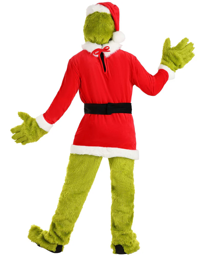 Dr Seuss The Grinch Santa Open Face Adult Book Week Costume - Image 6