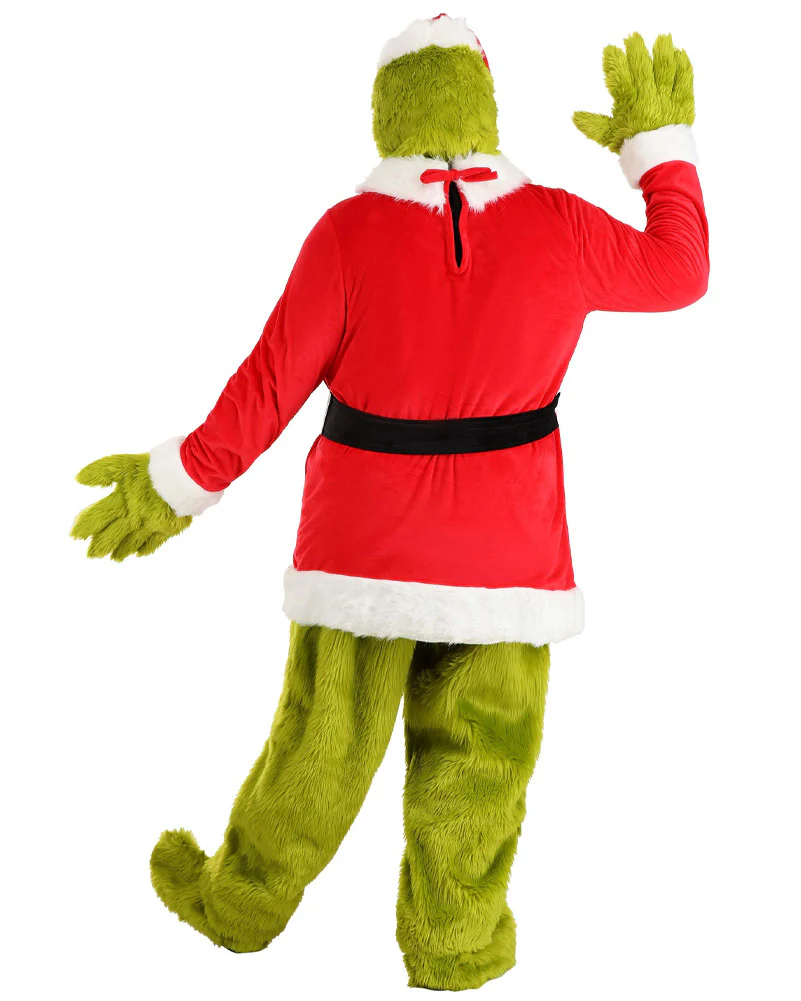 Dr Seuss The Grinch Santa Open Face Adult Plus Size Book Week Costume - Image 5