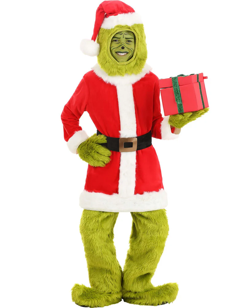 Dr Seuss The Grinch Santa Premium Kids Book Week Costume