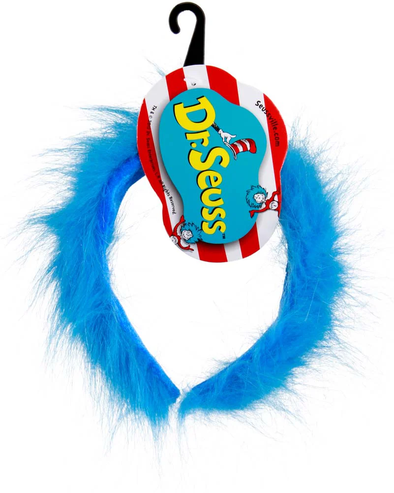 Dr Seuss Thing 1 and Thing 2 Fuzzy Deluxe Headband - Image 2