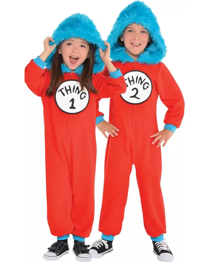 Dr Seuss Thing 1 and Thing 2 Kids Book Week Costume