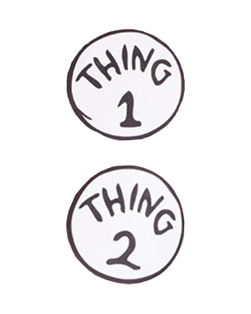 Dr Seuss Thing 1 and Thing 2 Kids Book Week Costume - Image 2