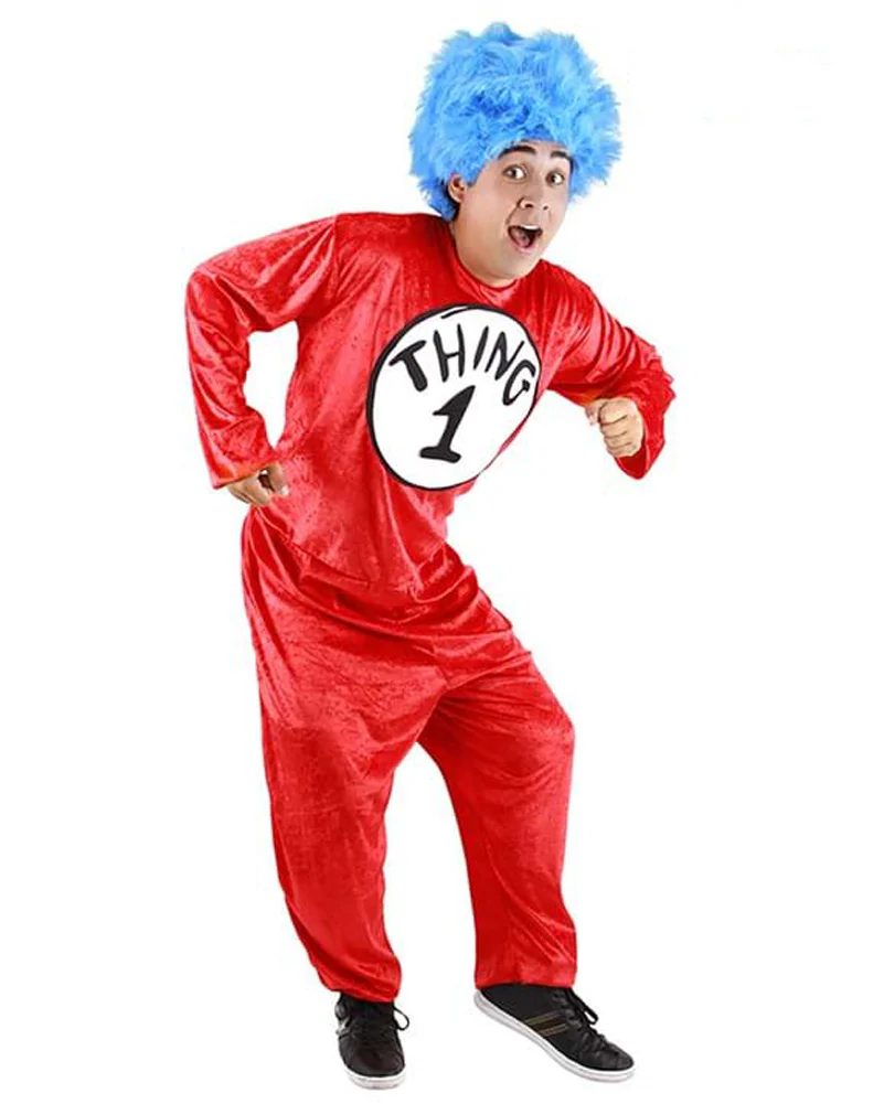 Dr Seuss Thing 1 or 2 Adult Plus Size Book Week Costume