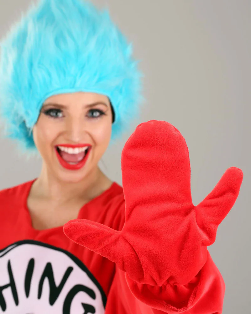 Dr Seuss Thing 1 or 2 Deluxe Adult Book Week Costume - Image 5